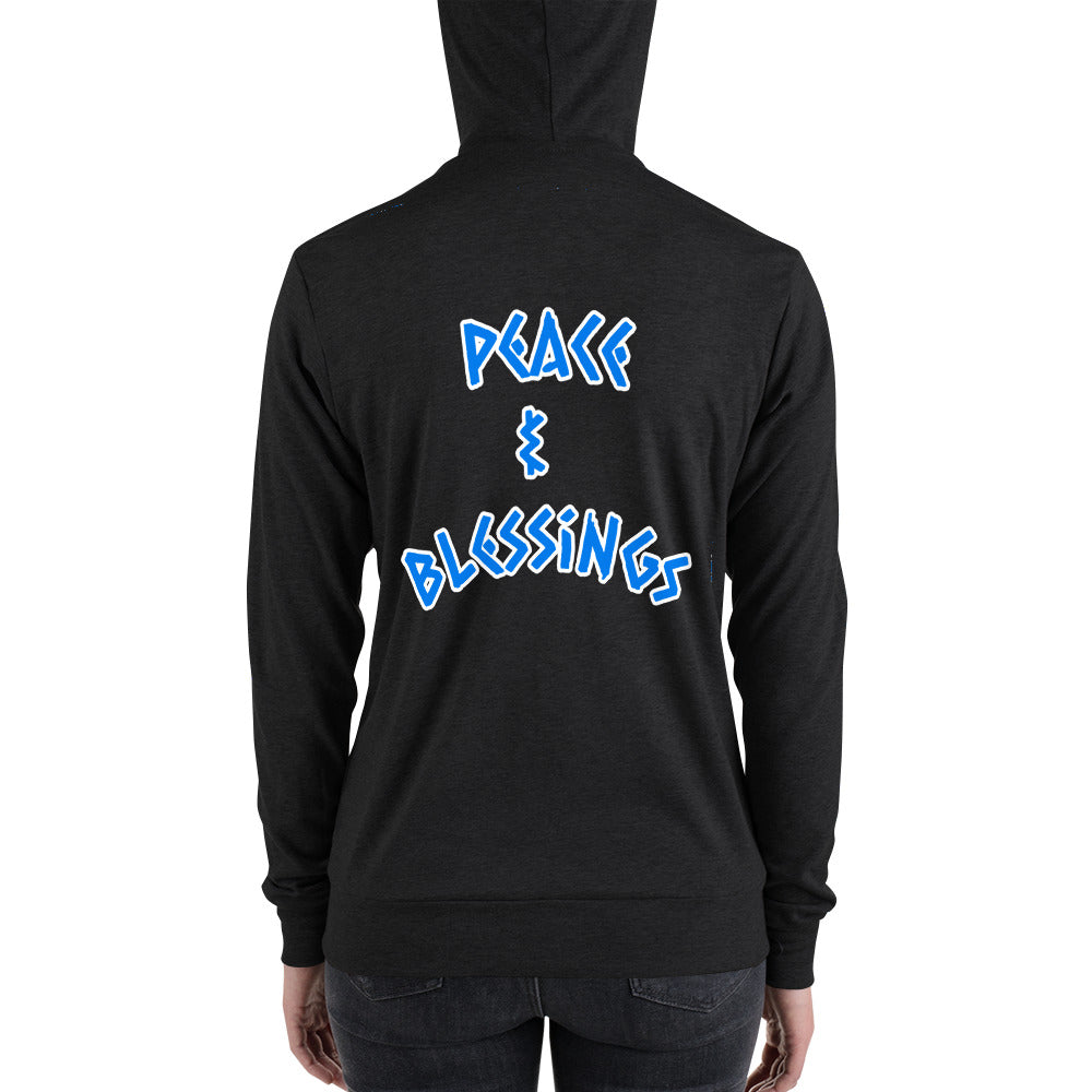 Peace & Blessing Zip Unisex zip hoodie