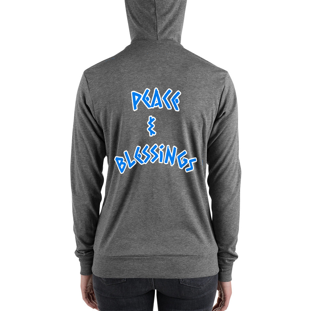 Peace & Blessing Zip Unisex zip hoodie