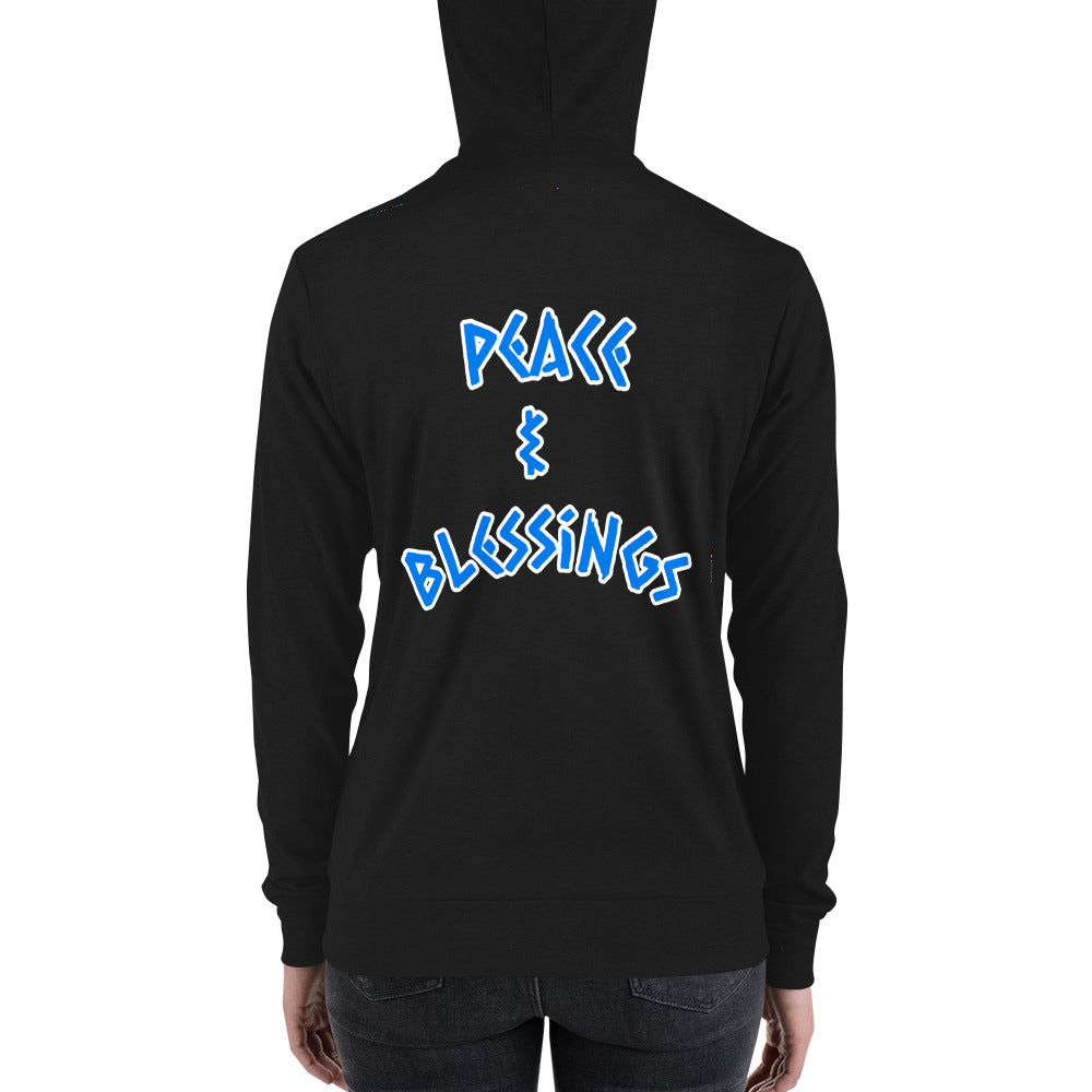 Peace & Blessing Zip Unisex zip hoodie