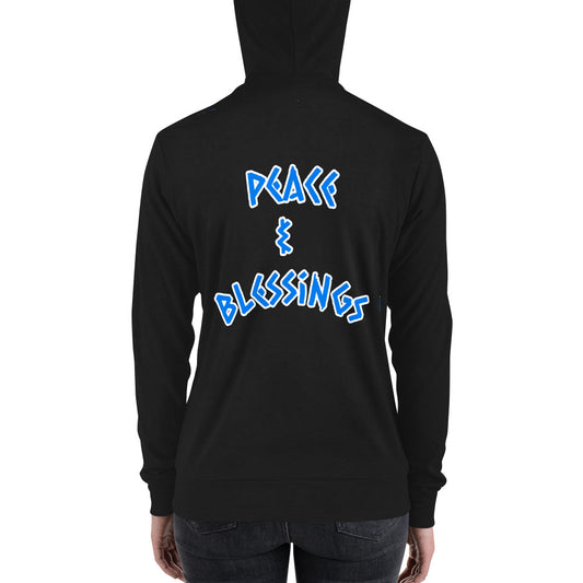 Peace & Blessing Zip Unisex zip hoodie